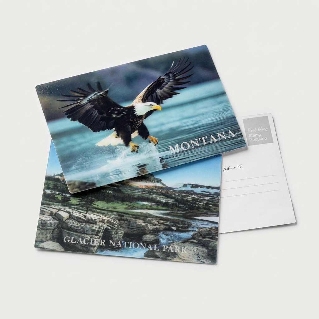 3D Wild Montana Animal Postcards