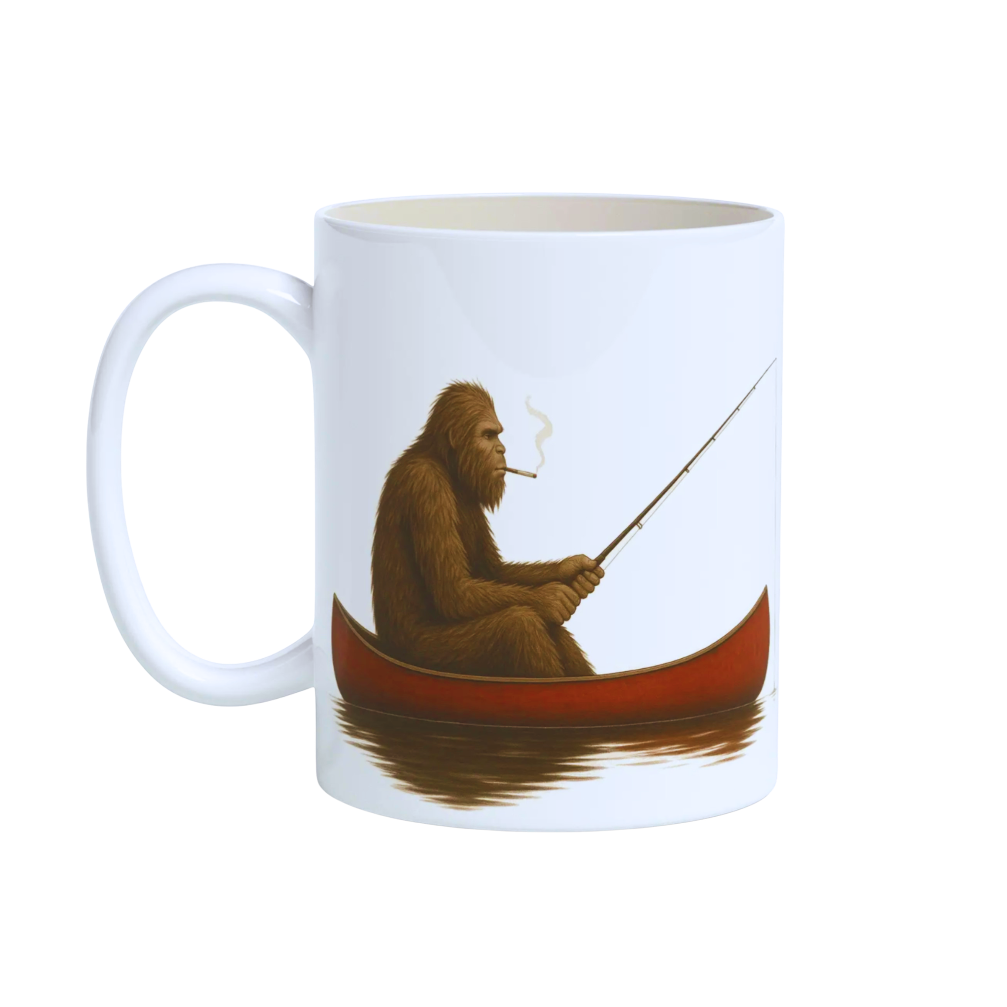 Bigfoot Fishing - Classic Ceramic Mug