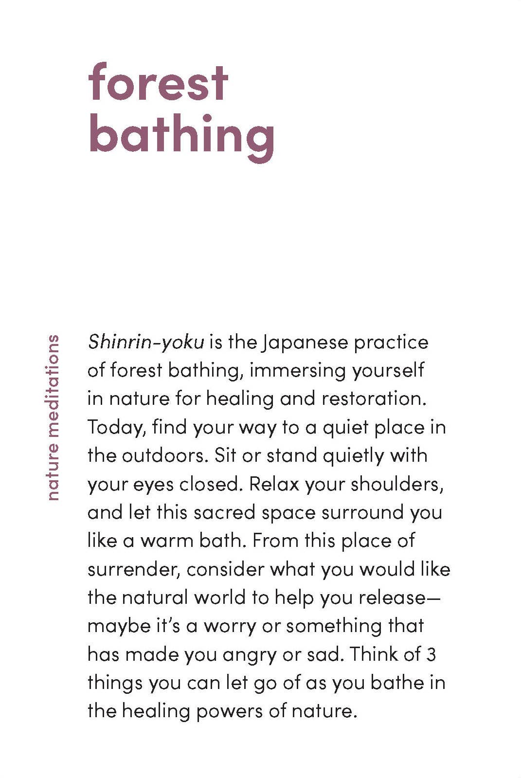 Nature Meditations - Card Deck