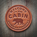 Welcome To The Cabin ... Leather Coaster