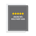 5 Star Wife Greeting Card