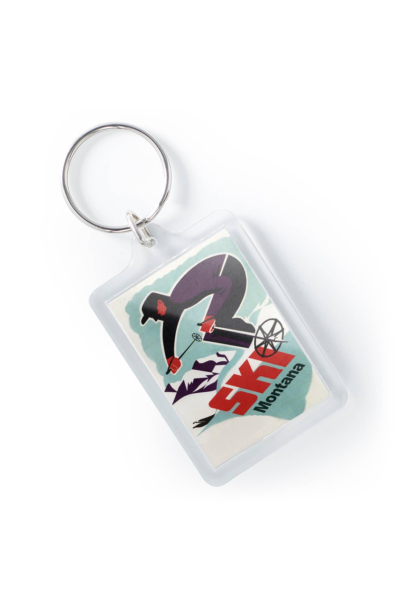 Ski Montana - Plastic Keychain