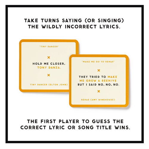 Misunderstood Songs - Card Game