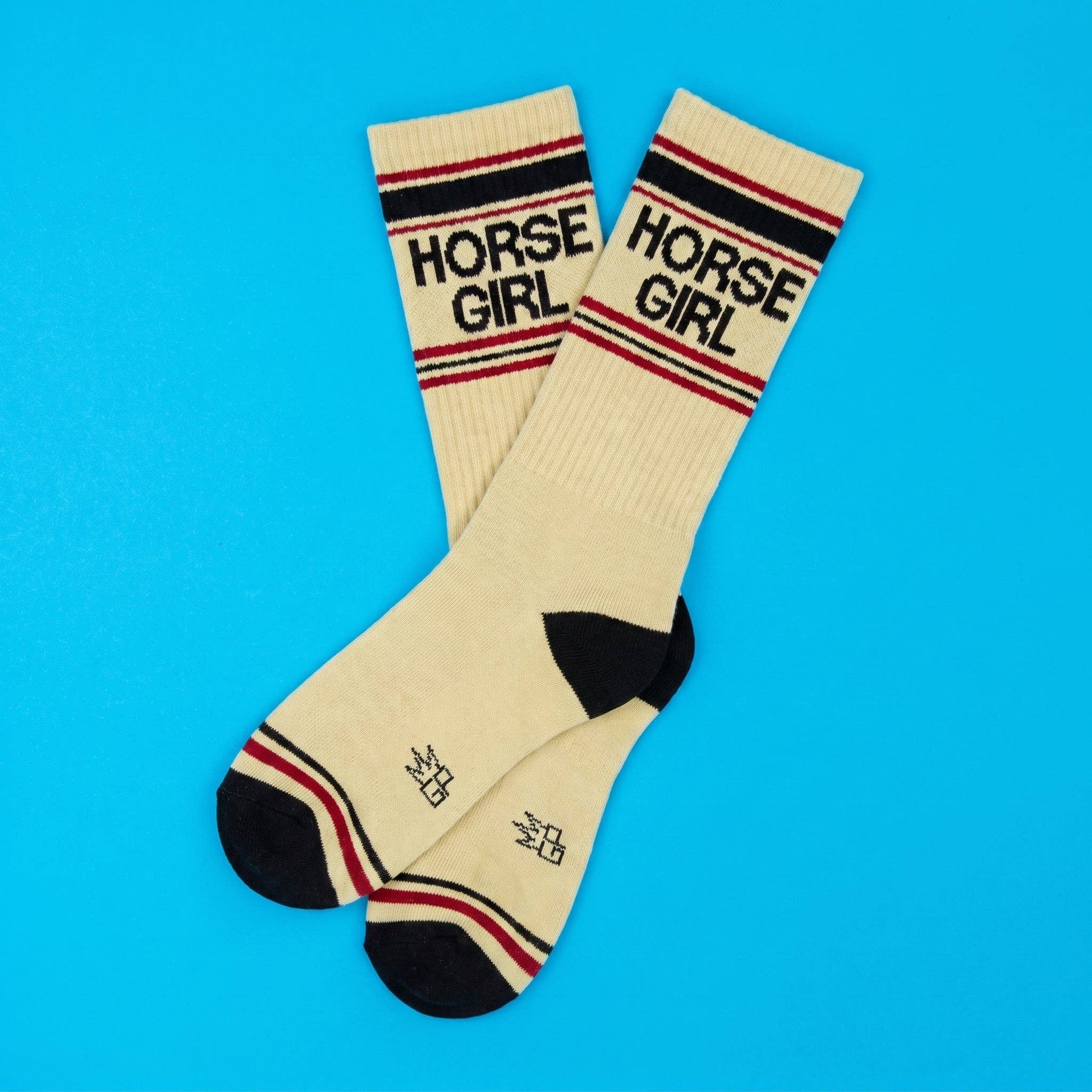 Horse Girl gym crew socks, alternate view