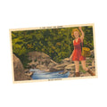 Woman Fishing - Big Sky, Montana Postcard