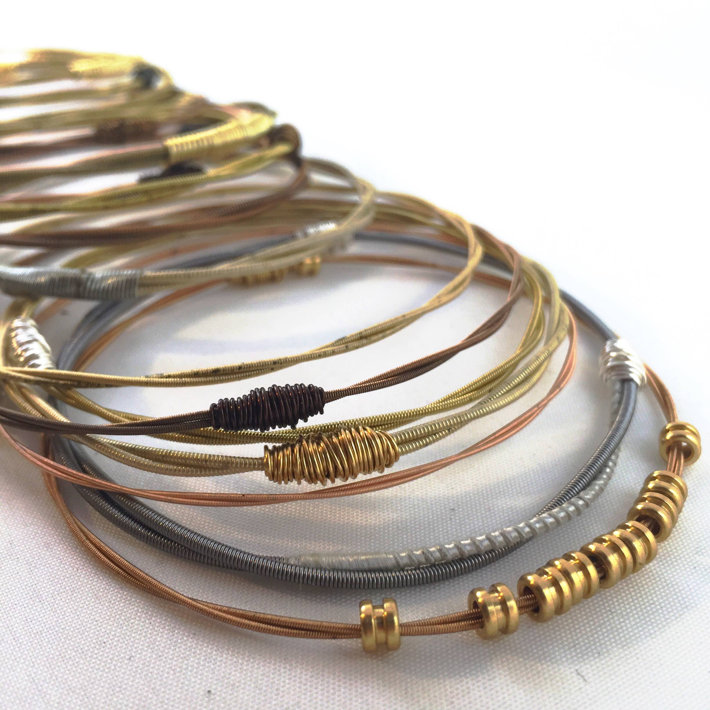 Recycled Guitar String Bangle - Restrung Jewelry