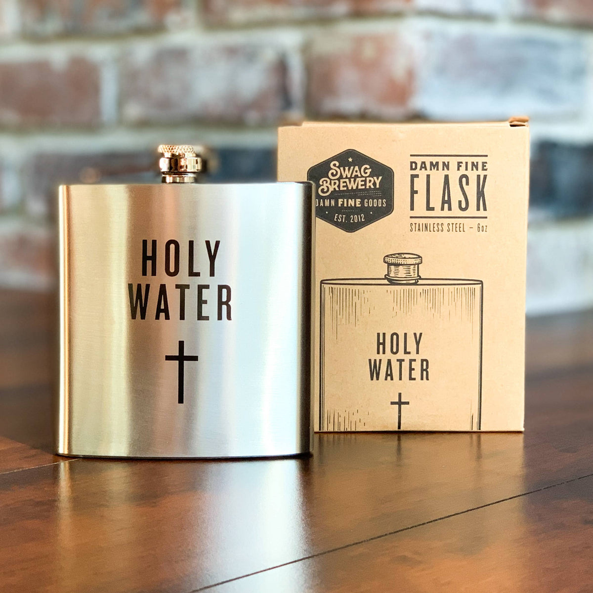 Holy Water - Funny 6 oz. Stainless Steel Flask