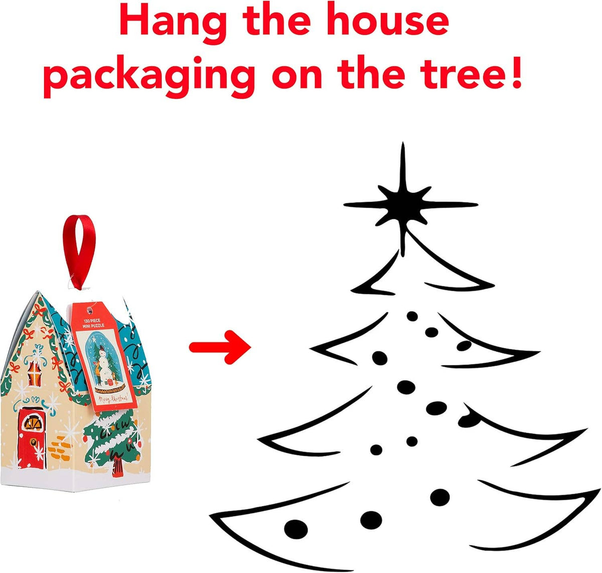 Snow Globe - 130-Piece Puzzle Ornament