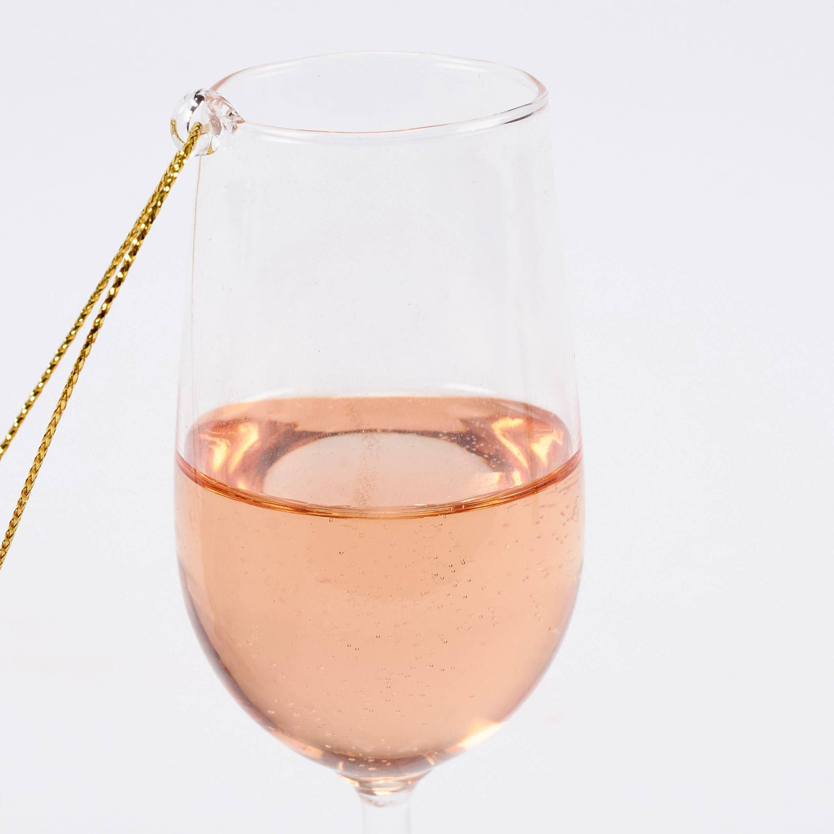 Blush Wine Glass - Christmas Ornament