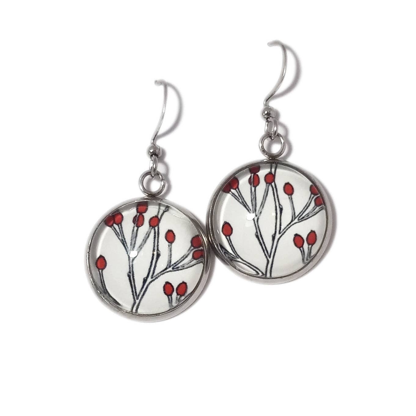 Red Berries - Local Artwork Earrings