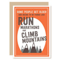 Marathons & Mountains - Birthday Card