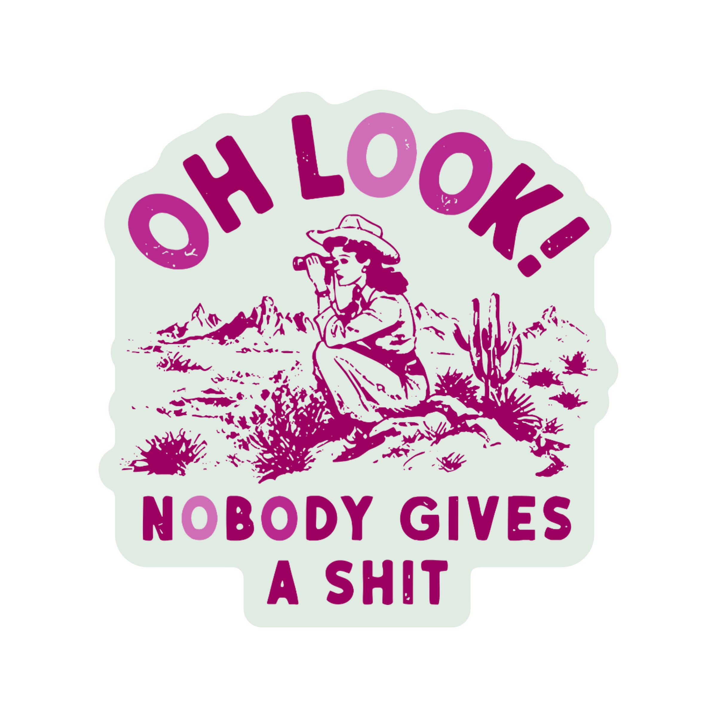 Nobody Gives A Shit - Vinyl Sticker
