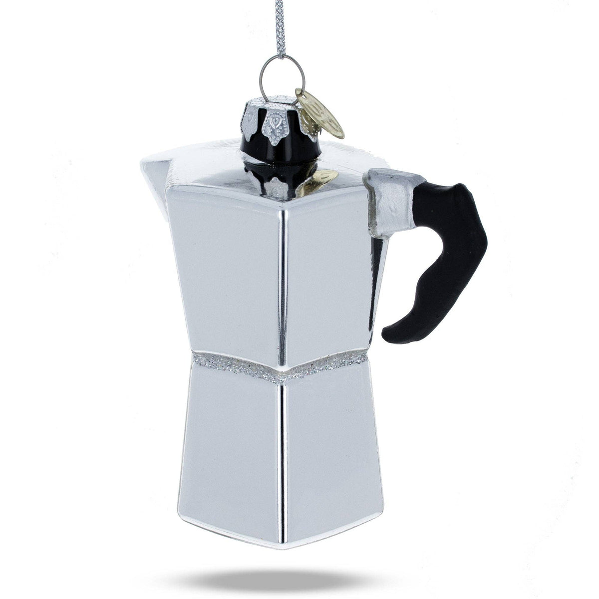 Moka Pot Coffee Maker - Glass Christmas Ornament