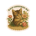 Feisty Kitty sarcastic cat vinyl sticker, from The Ruddy Duck in Whitefish, Montana