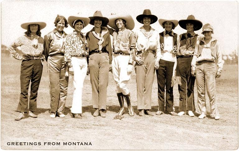 Cowgirls Greetings ... Montana Postcard