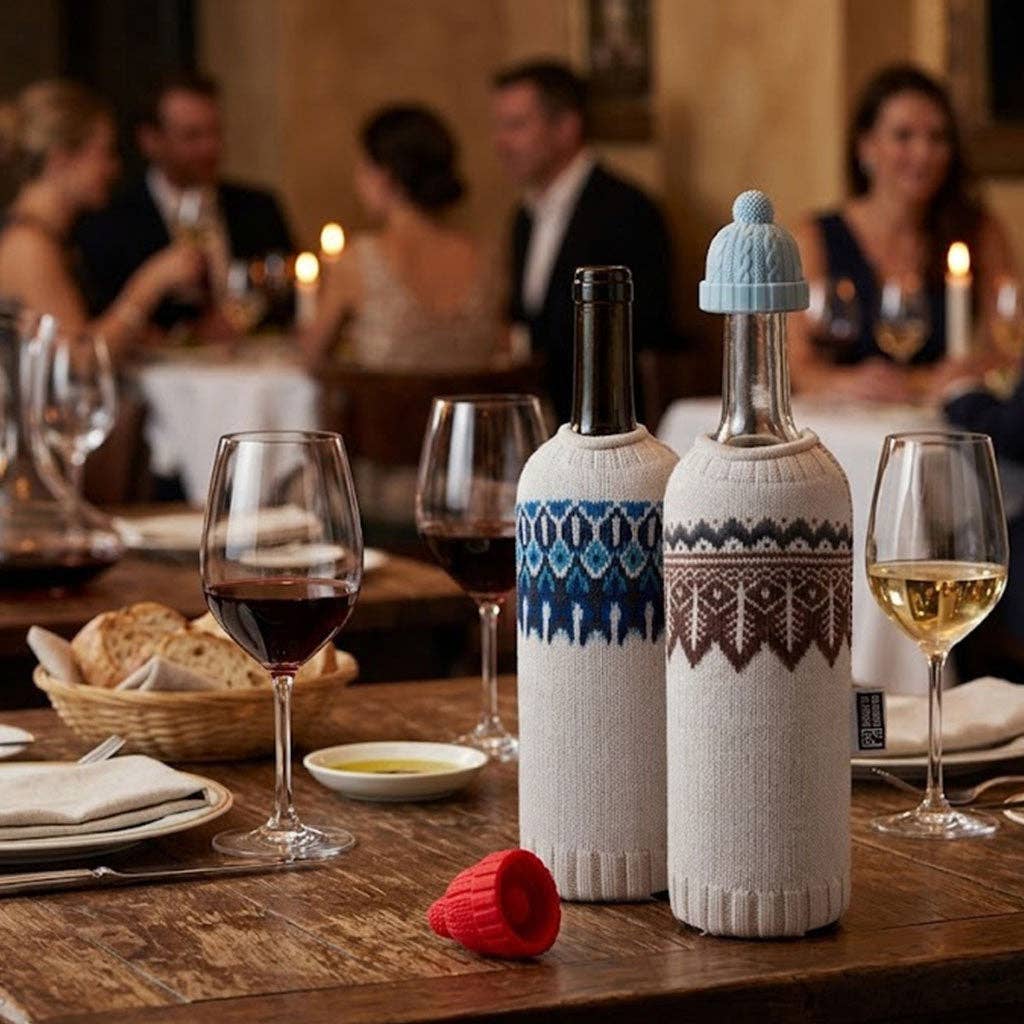 Wine Bottle Winter Gift Set | Wine Knits
