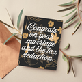 Marriage & Tax Reduction - Wedding Card