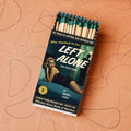 Left Alone Pulp Friction vintage style matchbook by Whiskey River Soap Co., from The Ruddy Duck in Whitefish, Montana