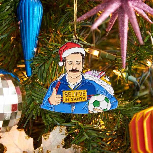 Ted Lasso Believe in Santa - Enamel Christmas Ornament