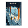 Snowshoeing - Montana Postcard