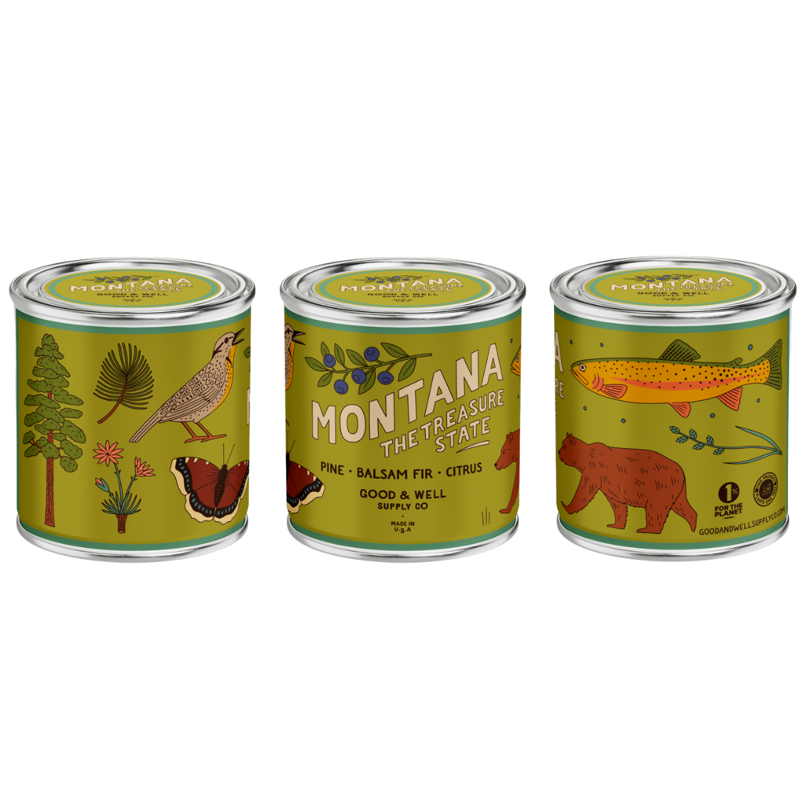 Pine, Balsam + Fir - Montana 8oz Candle