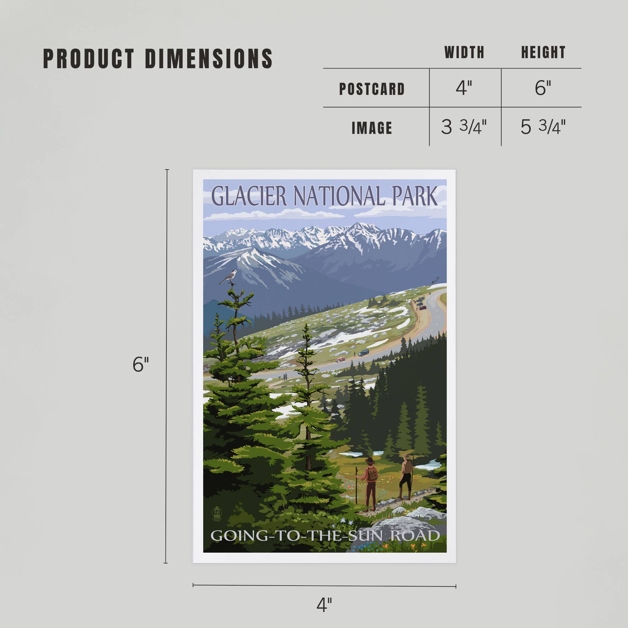 Premium Postcards Glacier National Park Going To The Sun Rd