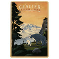Glacier Park Mountain Goats -  Wood Postcard