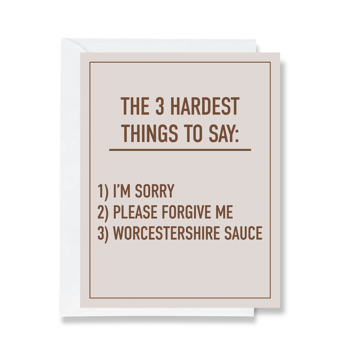 3 Hardest Things to Say - Apology Card