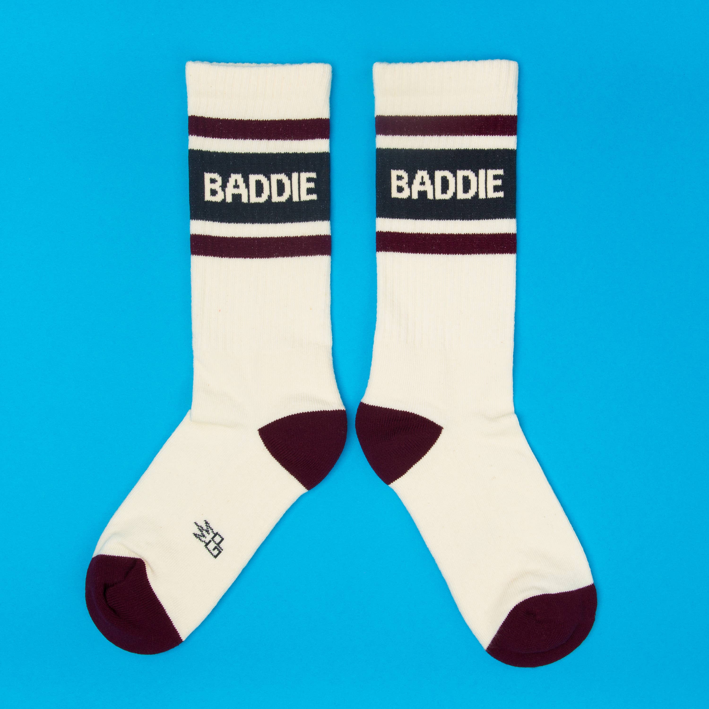 Baddie gym crew socks, alternate view