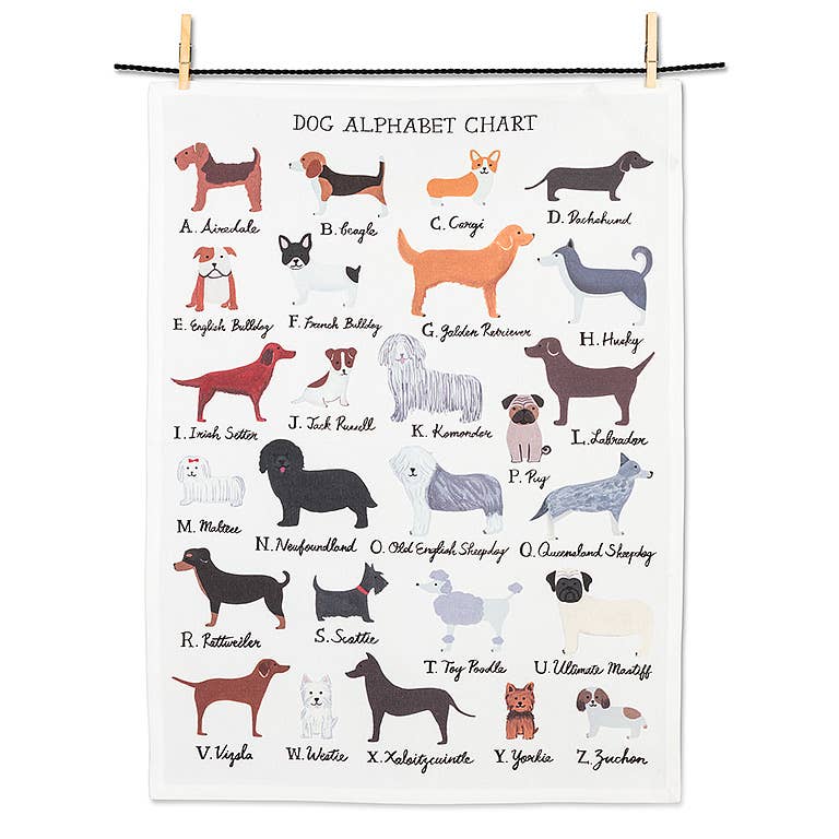 Dog Alphabet - Cotton Tea Towel