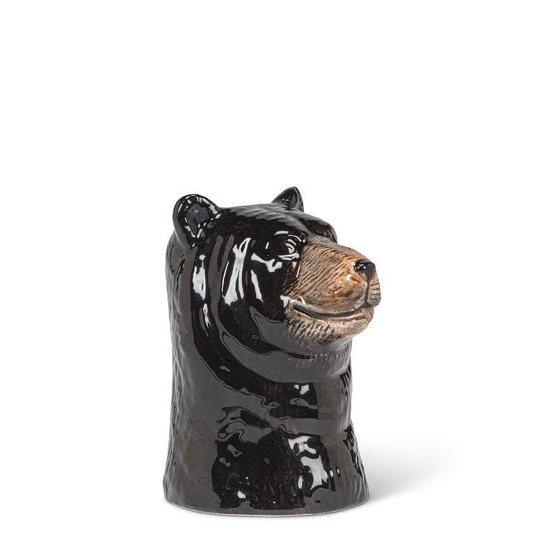 Black Bear - 3" Tall Ceramic Bud Vase