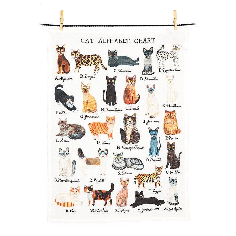 Cat Alphabet - Cotton Tea Towel