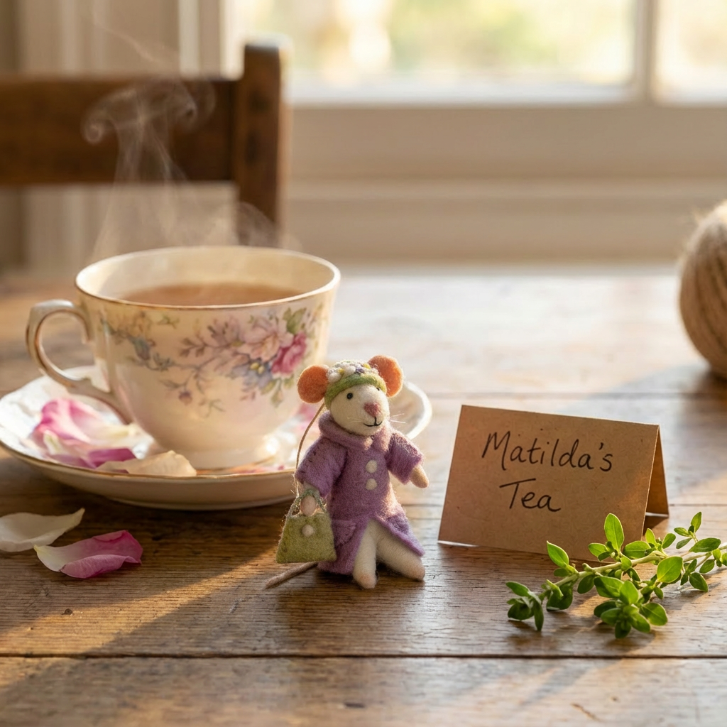 Matilda the Mouse - Handmade Felt Decoration