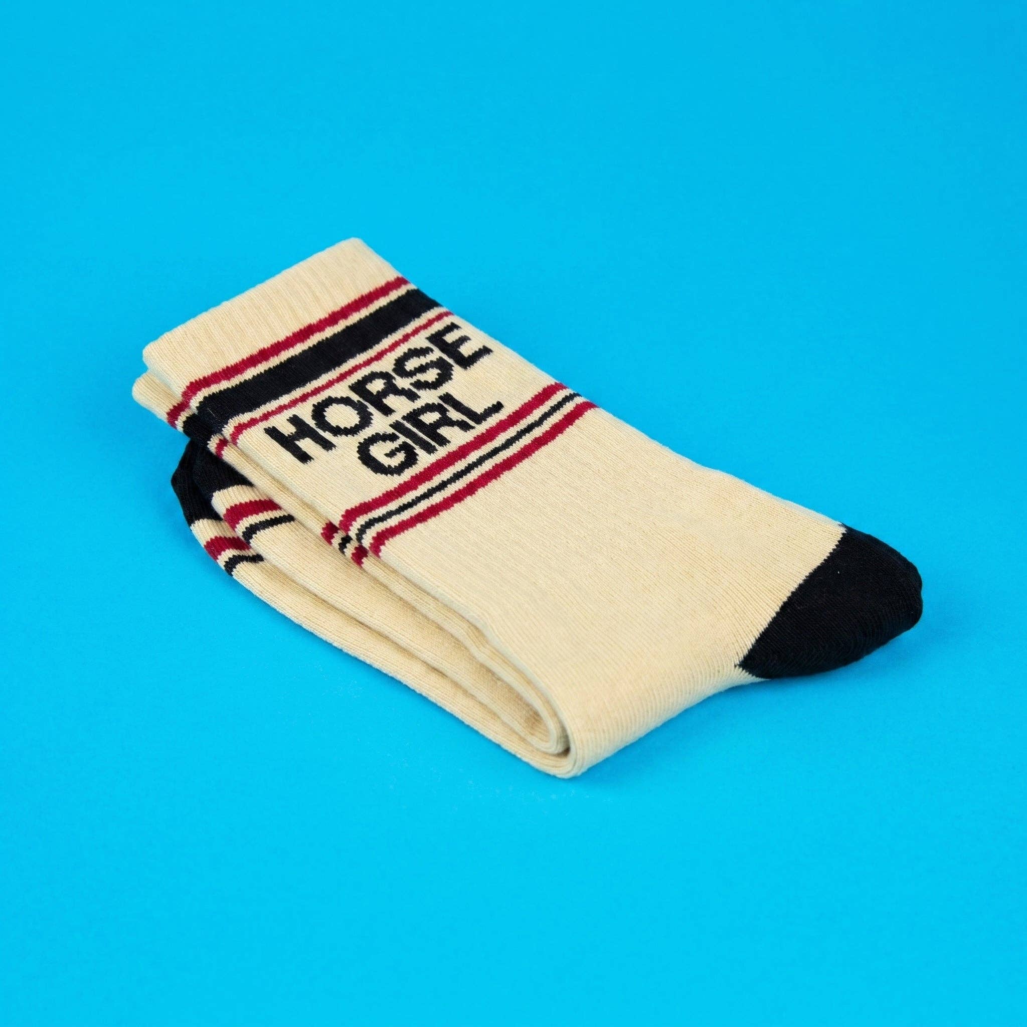 Horse Girl gym crew socks, alternate view