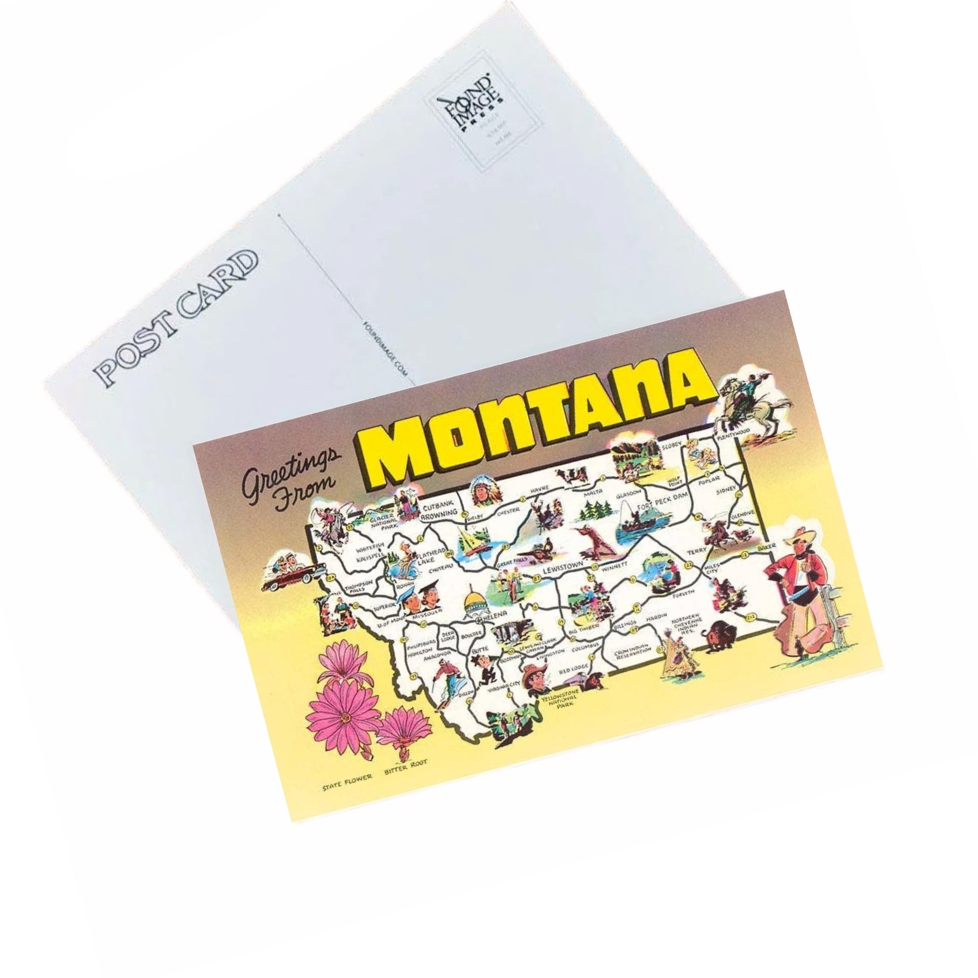 Greetings from Montana - Retro Postcard