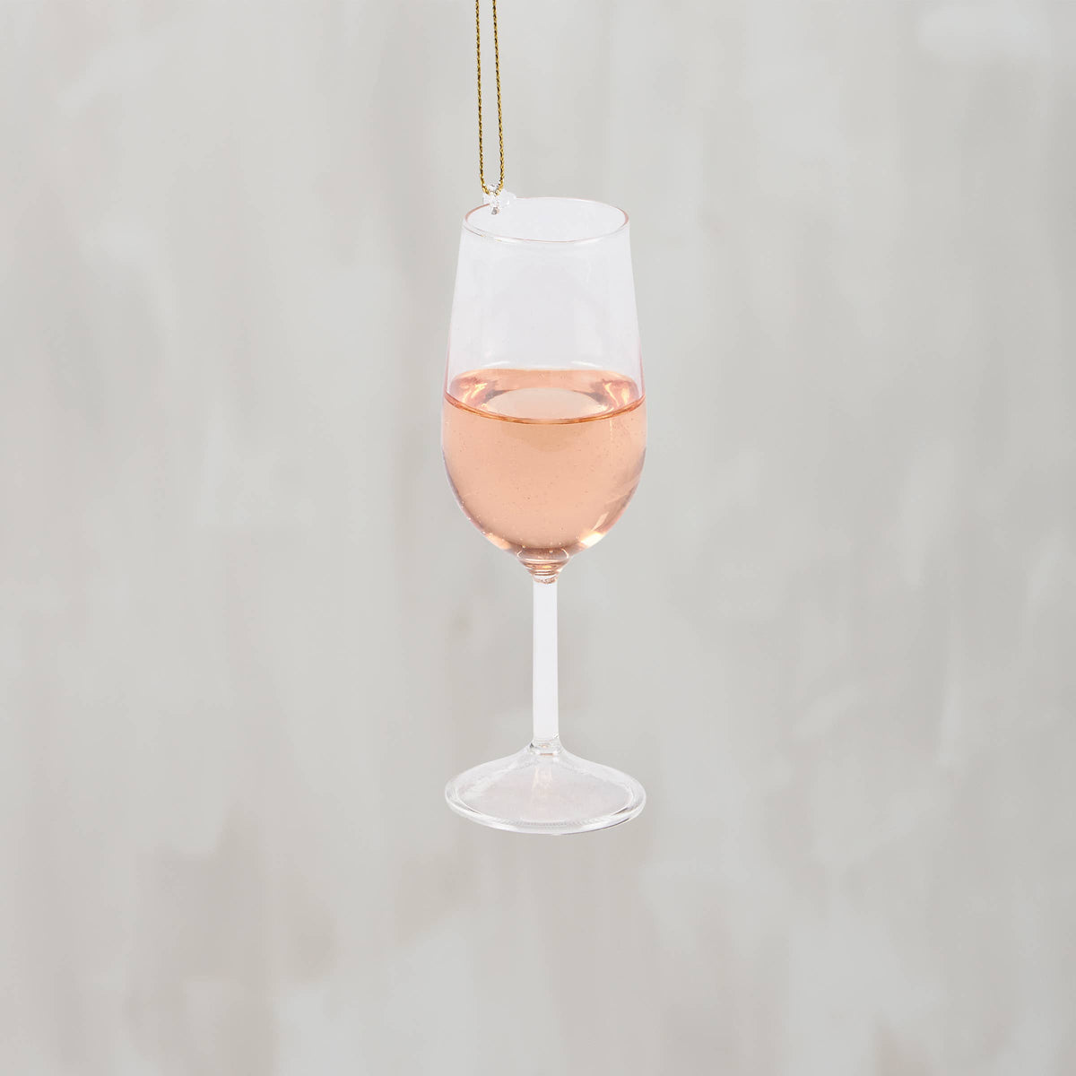 Blush Wine Glass - Christmas Ornament