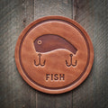 Fish ... Leather Coaster