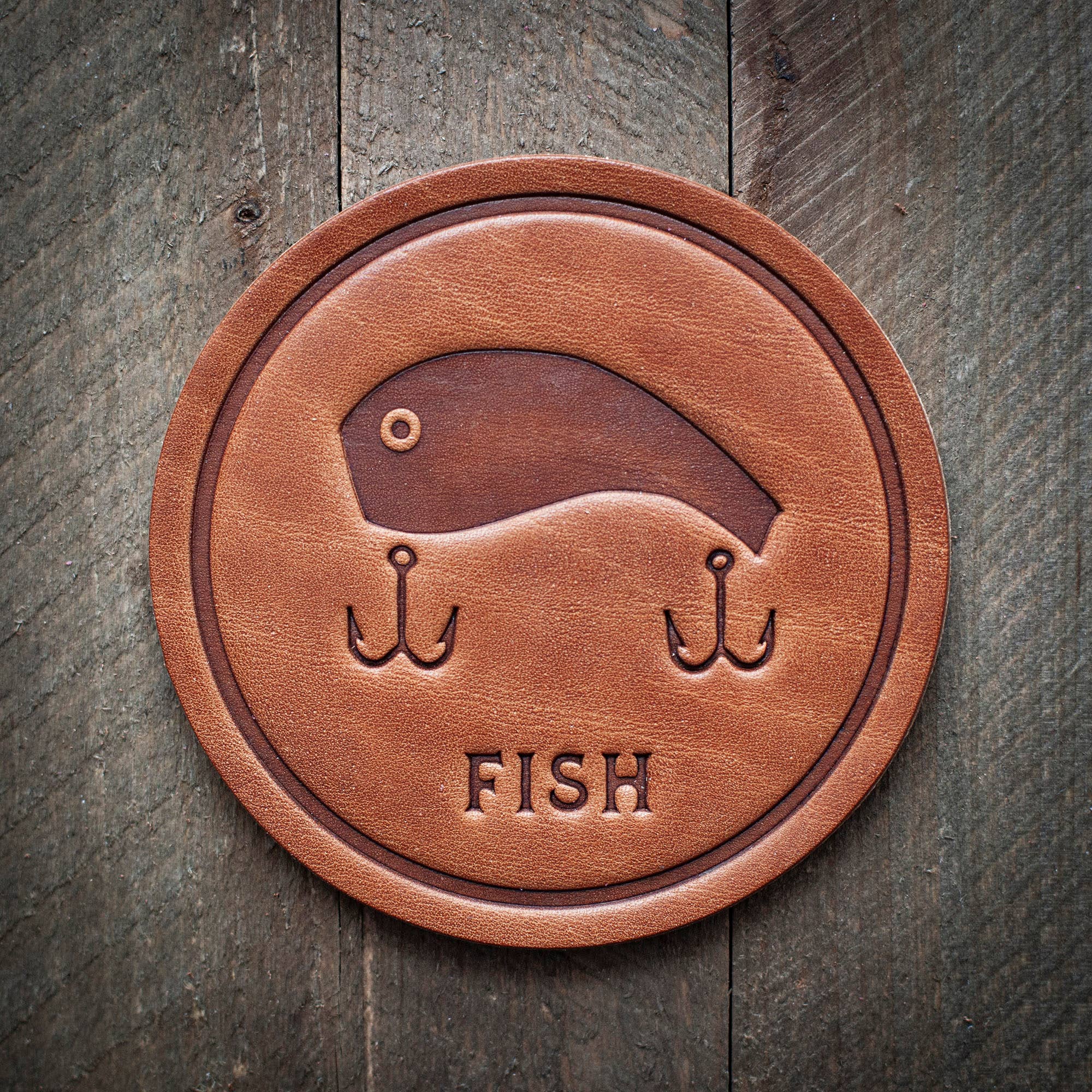 Fish ... Leather Coaster