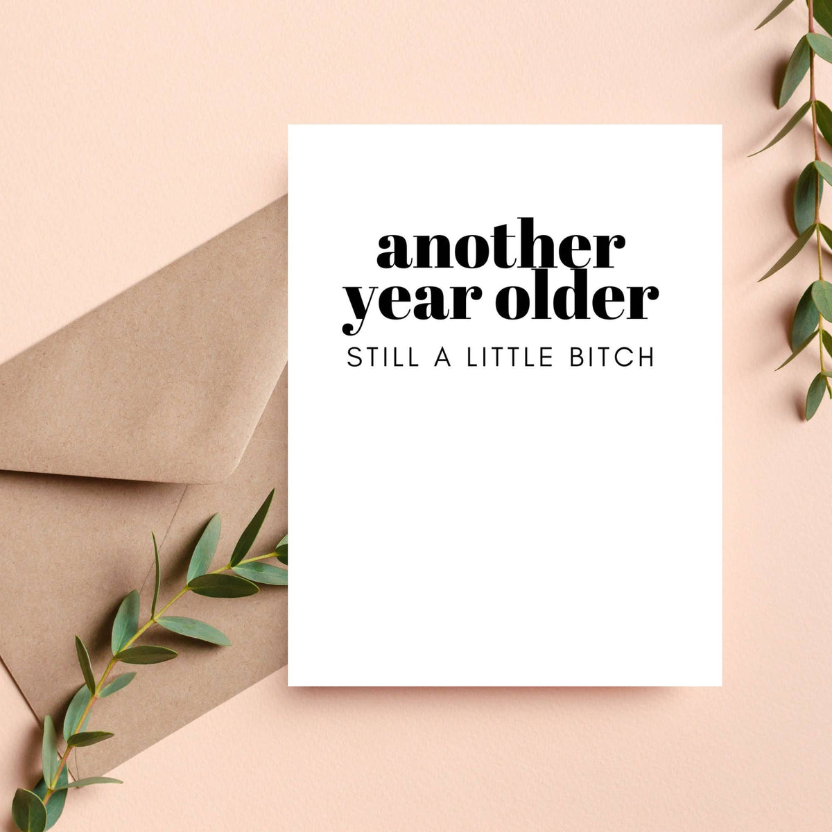 Another Year Older - Offensive Funny Birthday Card for Friend