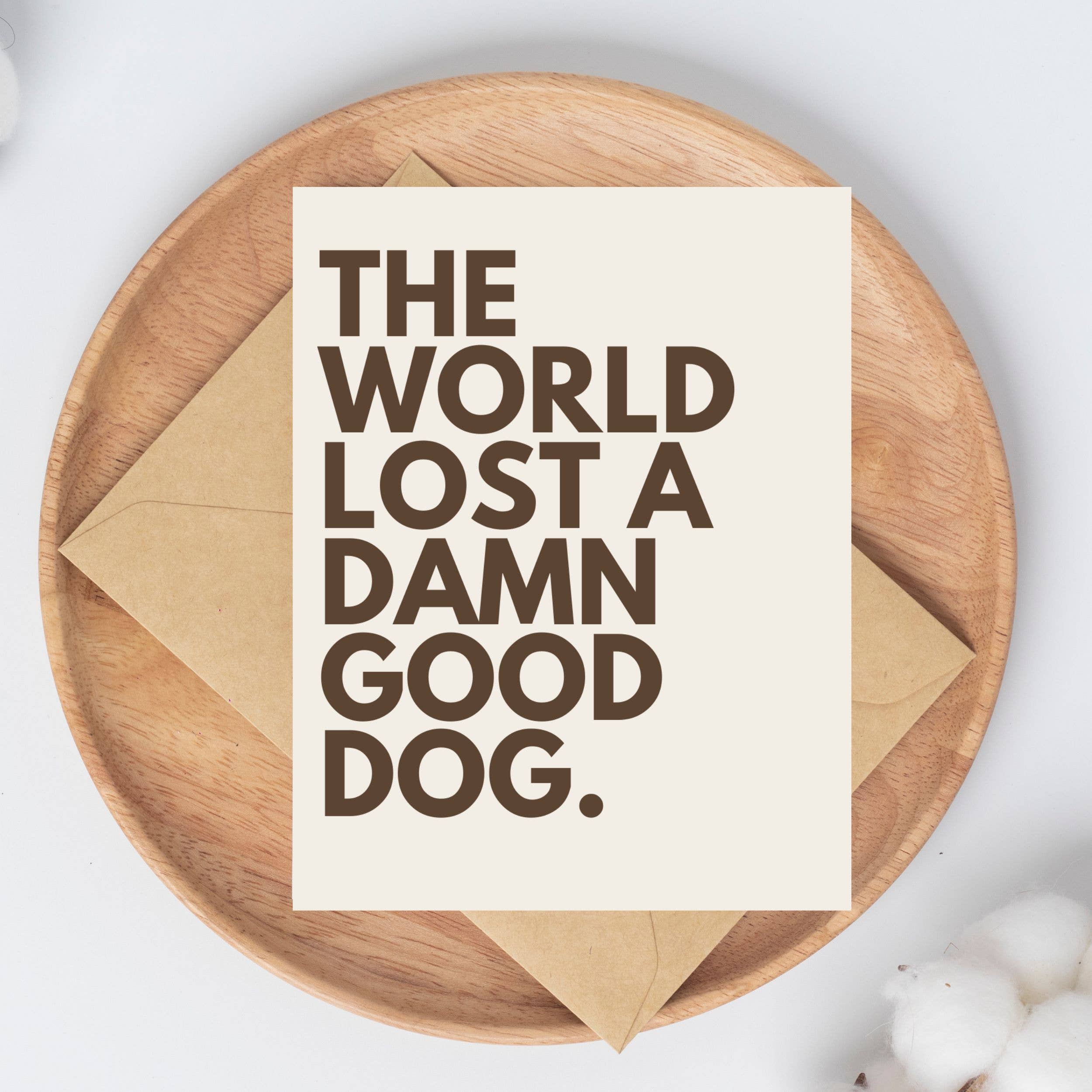 Lost A Dog - Sympathy Card
