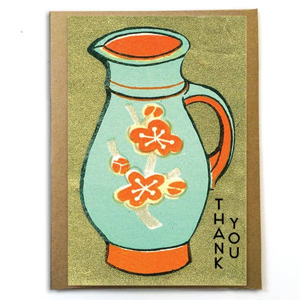Vintage Blue Floral — Card