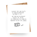 50/50 Relationship  - Love Card