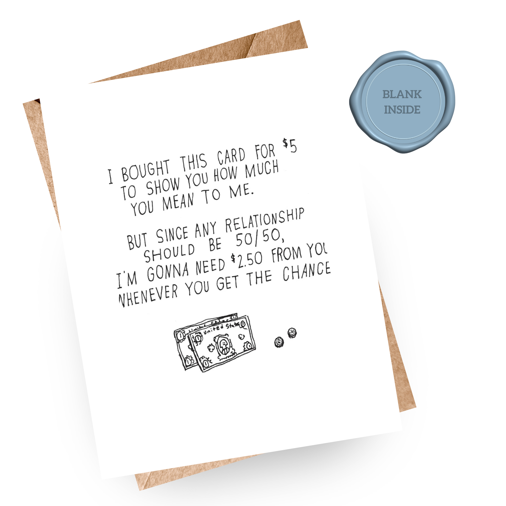 50/50 Relationship  - Love Card