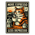 More Espresso Less Depresso - Sticker