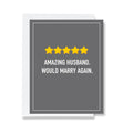 5 Star Review - Anniversary Card For Husband