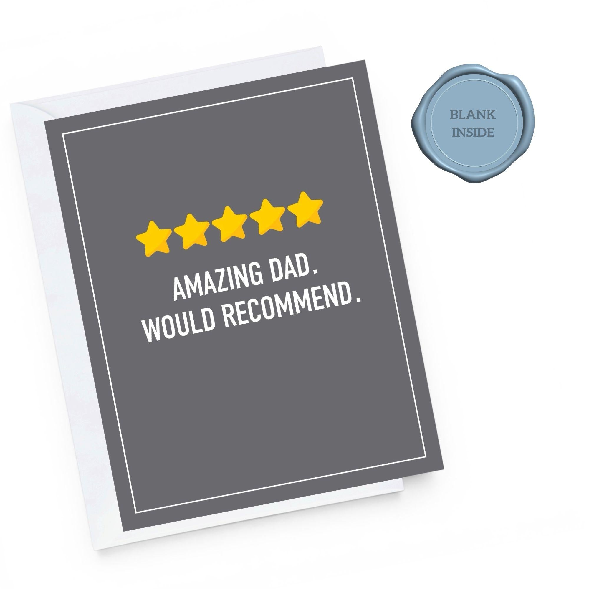 5 Star Review For Dad - Father's Day Card