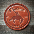 Montana Bronco ... Leather Coaster