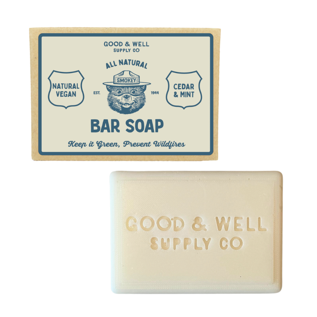 Smokey Bear ... Cedar + Mint Bar Soap