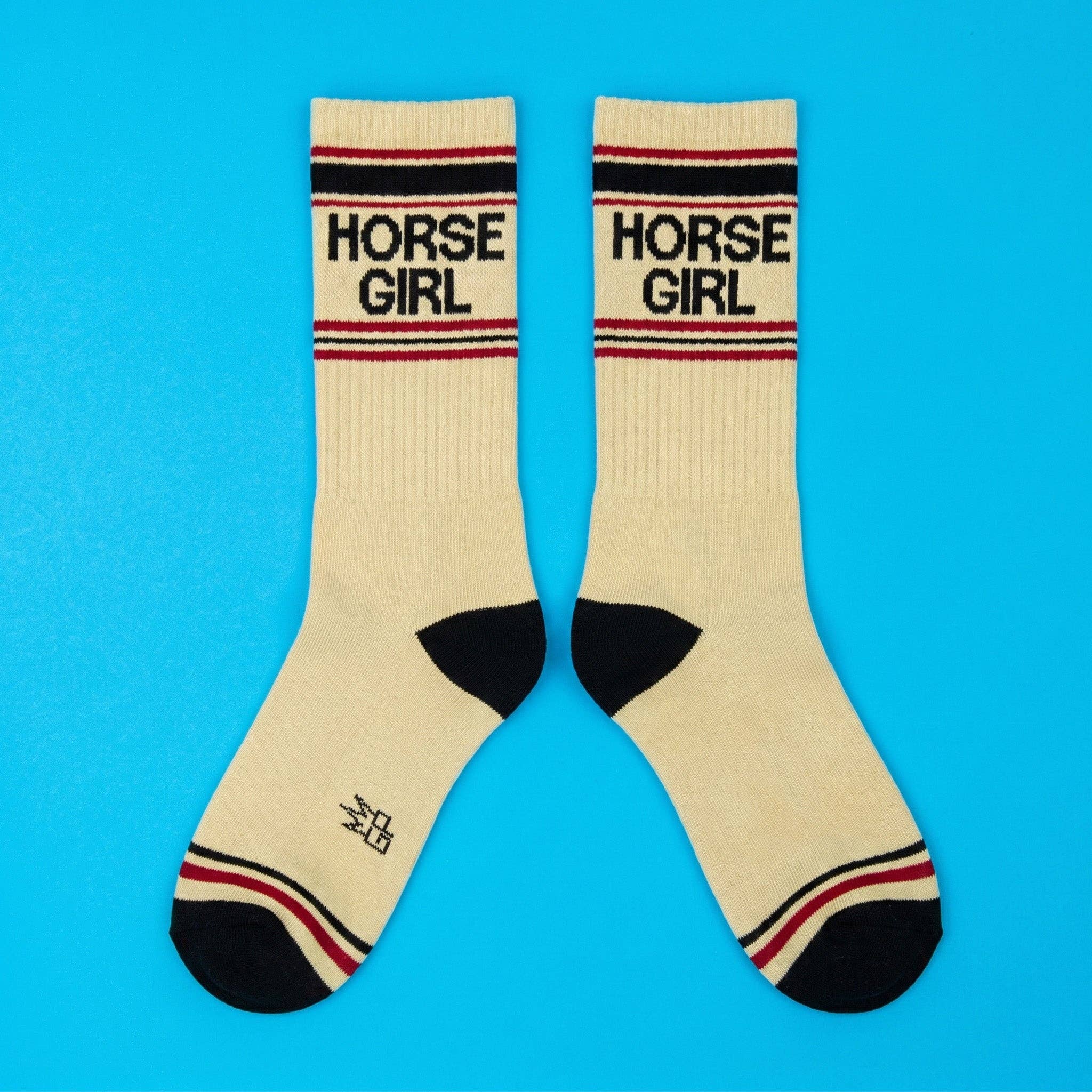 Horse Girl gym crew socks, alternate view