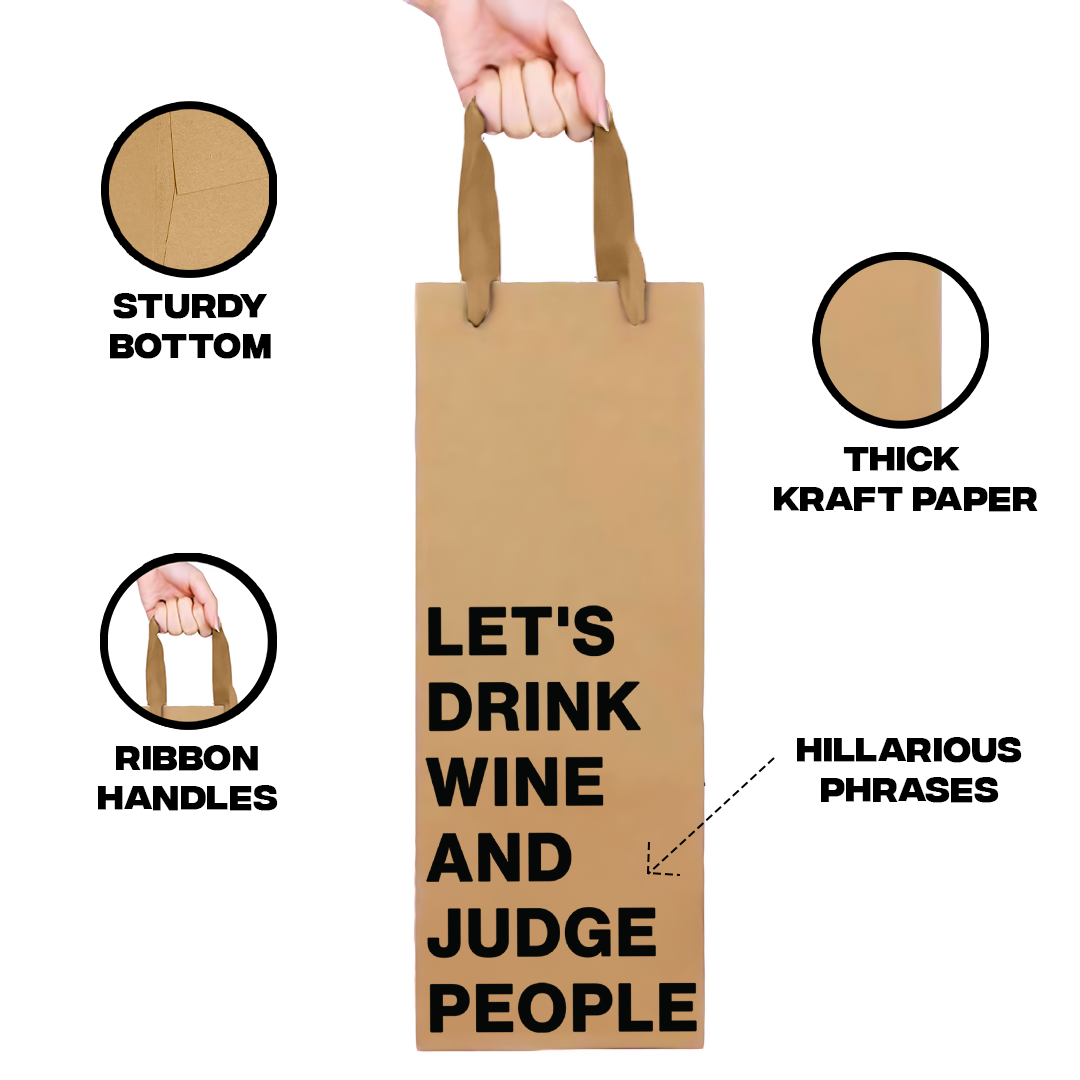 Silently Judging ... Wine Gift Bag